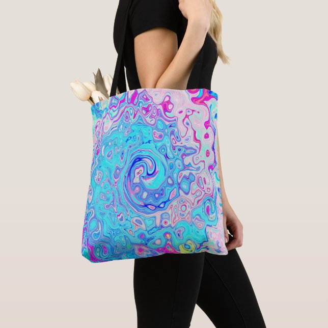 Groovy Abstrakt Retro Robin's Egg Blue Swirl (Von Nahem)