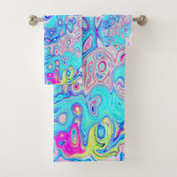 Groovy Abstrakt Retro Robin's Egg Blue Swirl