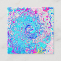 Groovy Abstrakt Retro Robin's Egg Blue Swirl