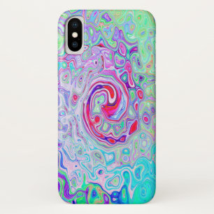 Groovy Abstrakt Retro Rosa und grüner Swirl Case-Mate iPhone Hülle