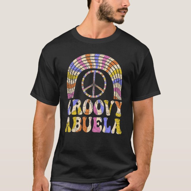 Groovy Abuela 70er Ästhetische Nostalgie in den 19 T-Shirt (Vorderseite)