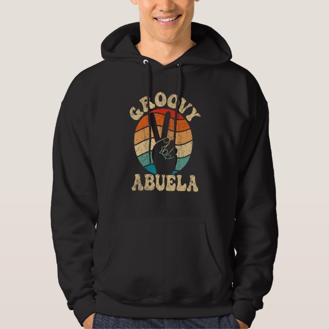 Groovy Abuela 70s Aesthetic Nostalgia 1970's Mexic Hoodie (Vorderseite)