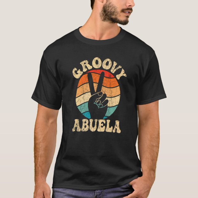 Groovy Abuela 70s Aesthetic Nostalgia 1970's Mexic T-Shirt (Vorderseite)