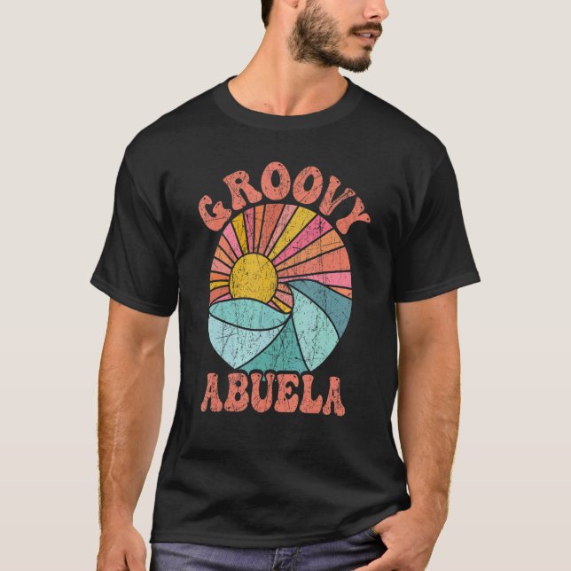 Groovy Abuela 70s Aesthetic Nostalgia 1970's Mexic T-Shirt (Vorderseite)