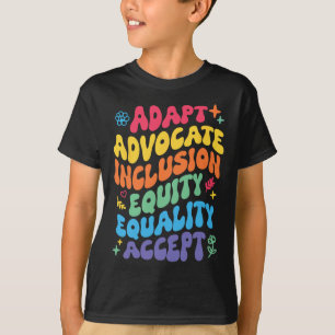 Groovy Adapt Anwalt Inklusion Gleichheit Gleichber T-Shirt