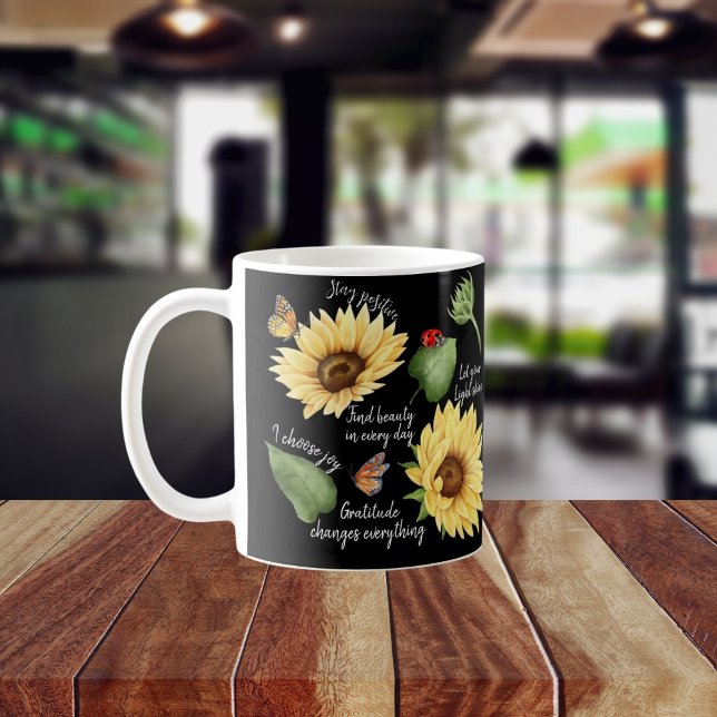 Groovy Affirmations Positive florale Selbstversorg Kaffeetasse (Von Creator hochgeladen)
