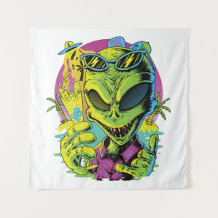 Groovy Alien Wandteppich