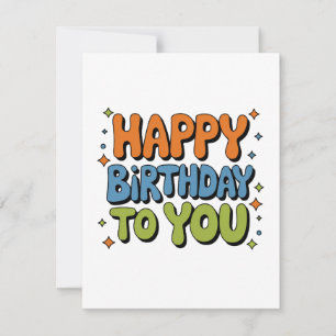 Groovy Alles Gute zum Geburtstag Einladung