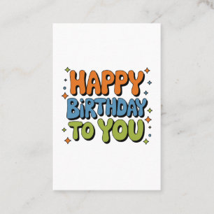 Groovy Alles Gute zum Geburtstag Visitenkarte