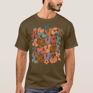 Groovy Amuck Pumpkin Fall Erntedank Vintag Ret T-Shirt