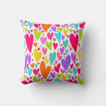 Groovy and Romantic Colorful Hearts Valentine