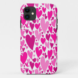 Groovy and Romantic Pink Hearts Valentinstag Case-Mate iPhone Hülle