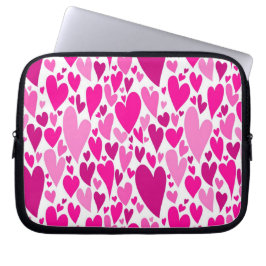 Groovy and Romantic Pink Hearts Valentinstag Laptopschutzhülle
