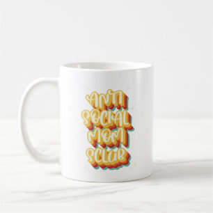 Groovy anti social Mamas Club Mommy Retro Funny Kaffeetasse