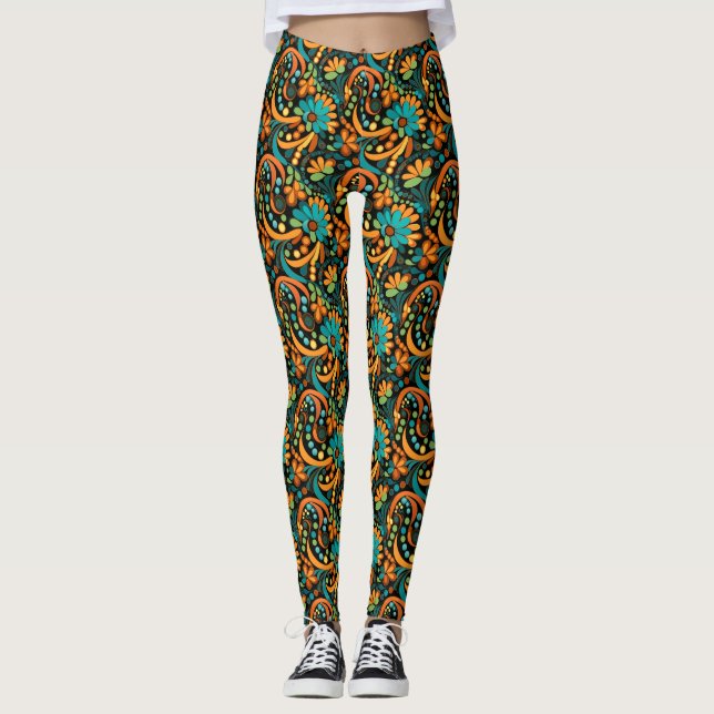 Groovy Art Leggings (Vorderseite)