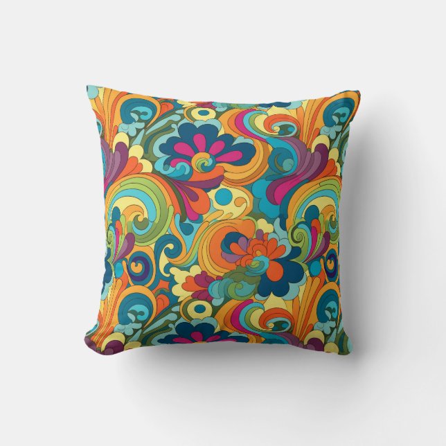 Groovy Art Throw Kissen (Vorderseite)