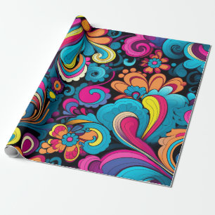 Groovy Art Wrapping Paper Geschenkpapier