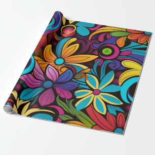 Groovy Art Wrapping Paper Geschenkpapier