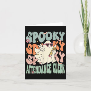 Groovy Attendance Clerk Funny Halloween Costume Se Karte
