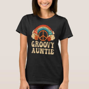Groovy Auntie 70er Ästhetische 1970er Retro Hippie T-Shirt