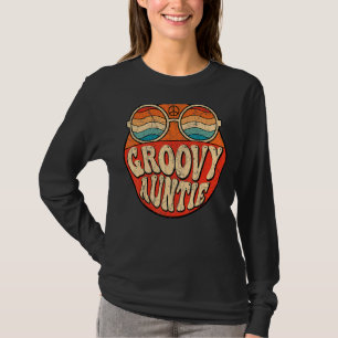 Groovy Auntie 70er Ästhetische Nostalgie 1970er Ja T-Shirt