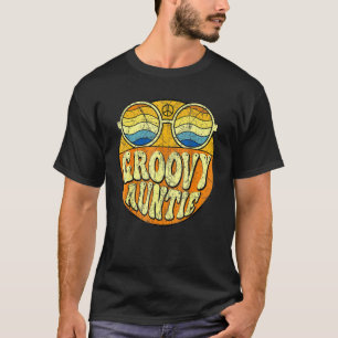 Groovy Auntie 70er Ästhetische Nostalgie Retro Tan T-Shirt