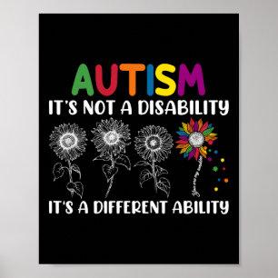 Groovy Autism Awareness Month Sonnenblume Untersch Poster