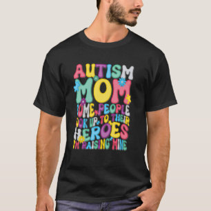 Groovy-Autismus-Mama-erzieht-Held-Neurodiversitäts T-Shirt