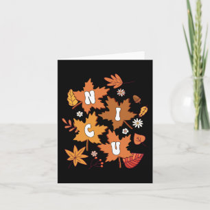 Groovy Autumn NICU Nurse Maple Leaf Fall Vibes Dai Karte