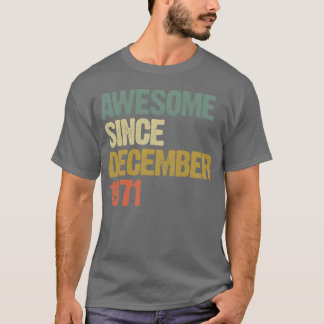 Groovy Awesome seit Dezember 1971 Vintage-Geschenk T-Shirt