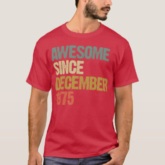 Groovy Awesome Since December 1975 Vintage Gift re T-Shirt