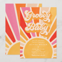 Groovy Baby Boho Retro Sunshine Baby Dusche