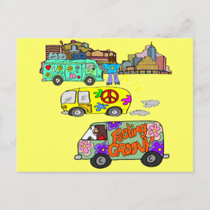 Groovy Baby Boomer Stimmung Postkarte