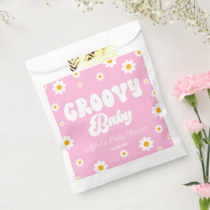 Groovy Baby Daisy Blume Floral Pink Babydusche Geschenktütchen