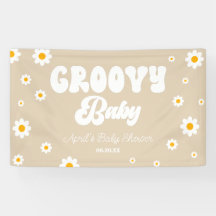 Groovy Baby Daisy Blume Floral Tan Babydusche