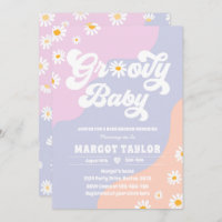 Groovy Baby Daisy Boho Hippy Vibes Baby Shower