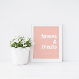 Groovy Baby Hippie Retro Baby Dusche Gefallen Zeic Poster