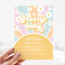 Groovy Baby Pastel Retro Sunshine Baby Dusche