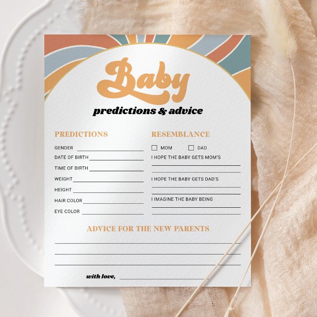 Groovy Baby Predictions and Advice Shower Game (Von Creator hochgeladen)