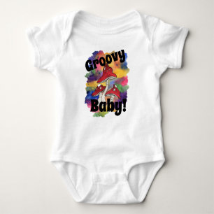 Groovy Baby! Psychedelic Krawatte-Farbstoff Baby B Baby Strampler