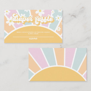 Groovy Baby Retro Baby Duschduschdieger Tombola En Begleitkarte