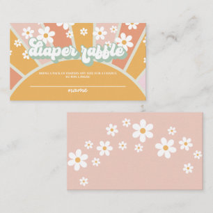 Groovy Baby Retro Baby Dusche Diaper Tombola Begleitkarte