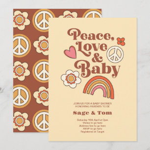 Groovy Baby Retro-Baby-Party Einladung