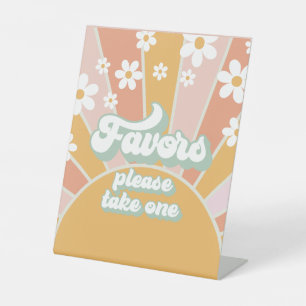 Groovy Baby Retro Sonnenschein Baby Shower Geschen Sockelschild