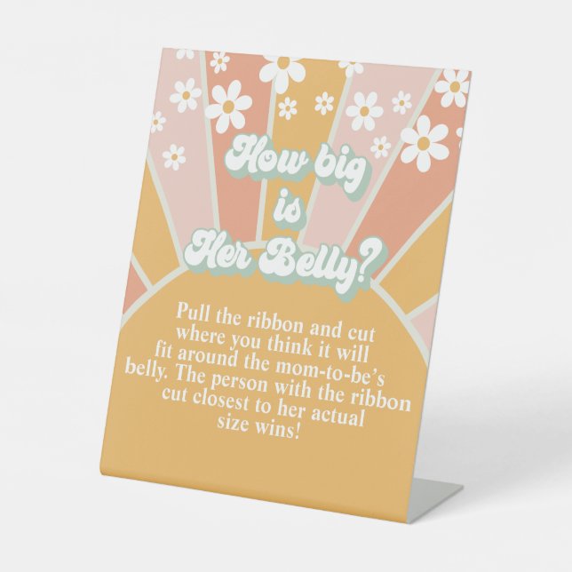 Groovy Baby Retro Sonnenschein Spiel Sockelschild (Vorderseite)