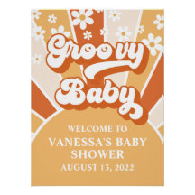 Groovy Baby Retro Sunshine Baby Dusche Begrüßung