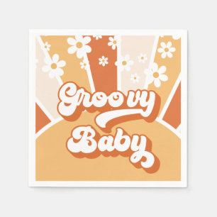 Groovy Baby Retro Sunshine Baby Dusche Serviette