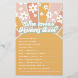 Groovy Baby Retro Sunshine, die Mama Best Game ken Flyer