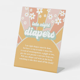 Groovy Baby Retro Sunshine Spate Night Diapers Gam Sockelschild