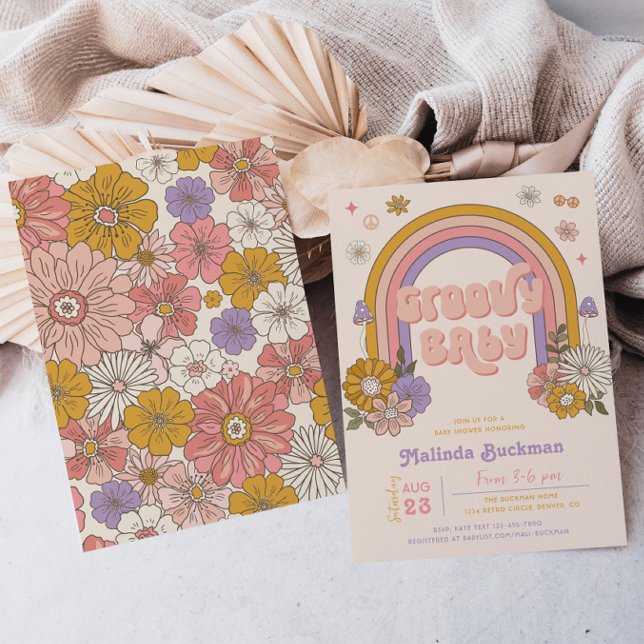 Groovy Baby Shower Einladung | Groovy Baby (Von Creator hochgeladen)